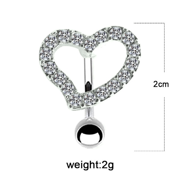 Mavepiercing, Hjerteformet omvendt mavepiercing, Pave Crys