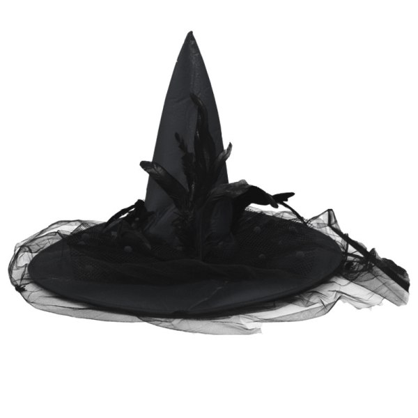 Halloween Witch Hat Kvinnor Black Wicked Costume Cosplay Party Gir
