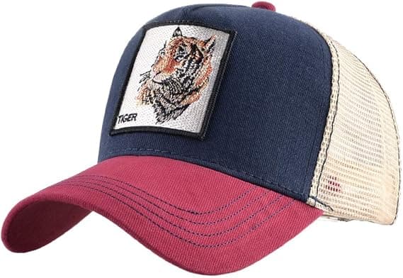 Unisex eläinverkko Trucker Hat Snapback Square Patch Baseball Ca