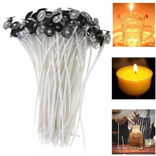 (15cm) Candle Wicks, 200 Pieces Natural Candle Wicks, Natural Co