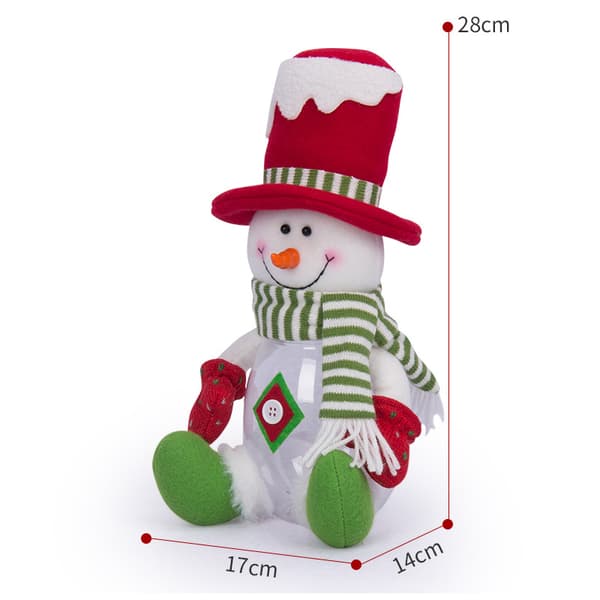 2 st julgodisflaskor juldekoration tomte sno