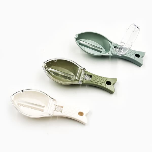 Fiskfjällsskrapa, grön 3 delar aluminiumlegering plastmaterial