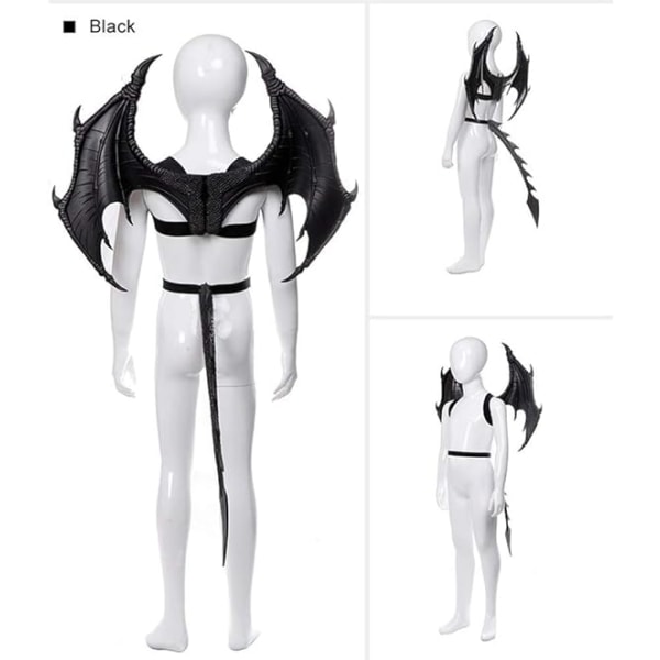 Lasten lohikäärmeen siipipuku Cosplay-dinosauruksen häntänaamiosetti Ch