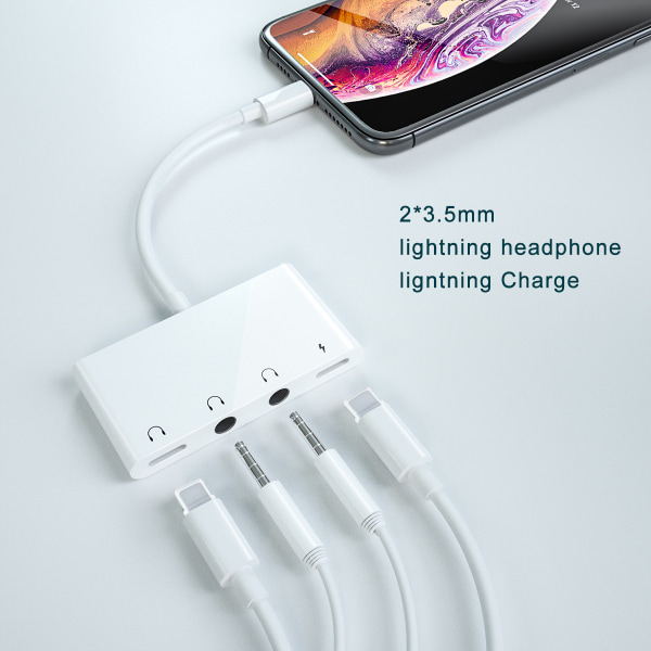 Hörlursadapter för iPhone, Lightning till 3,5 mm Jack Dongle Adapter