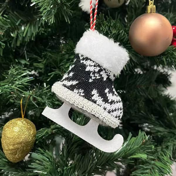 3 st julgransprydnader, julgransprydnad i ulltyg Christm