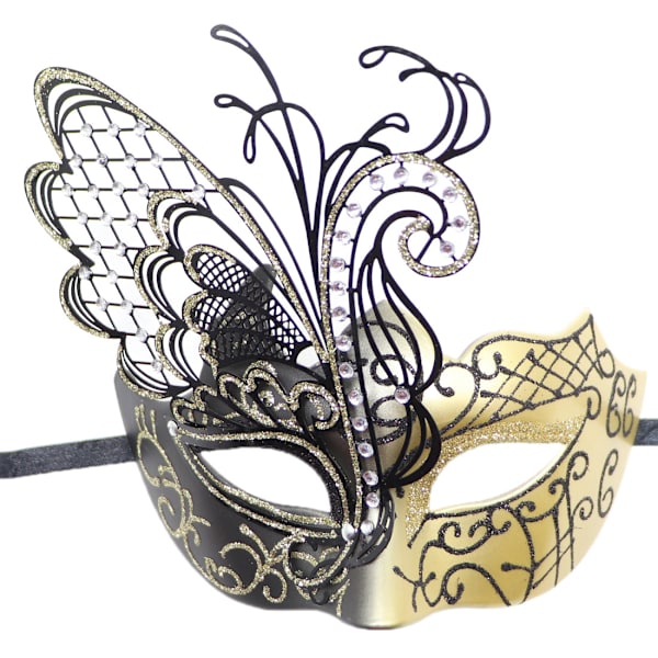 Par Maskeraddräkter för Mardi Gras Venetian Masquerade Masker Set Party Cost