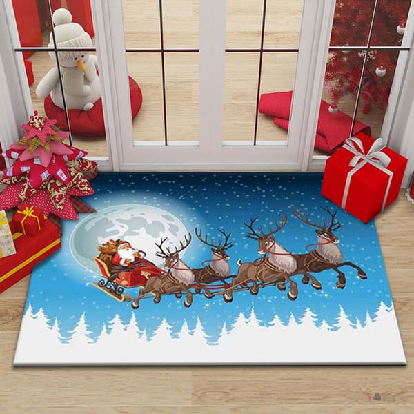 Julmatta med tomte, juldekoration, matta 40*60cm