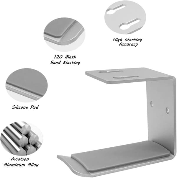 2-pak aluminiumshovedtelefonholder