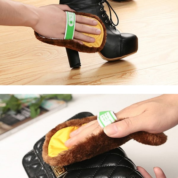 5 imitation wool shoes wipe gloves polish shoe shine wipe leathe