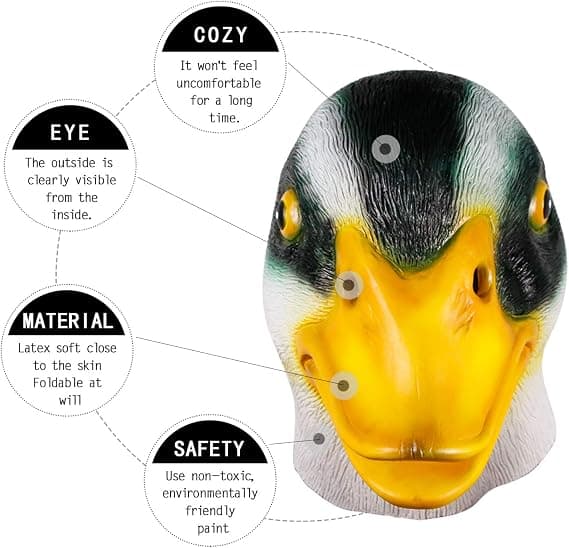 Deluxe Halloween-maske Andehode Color2