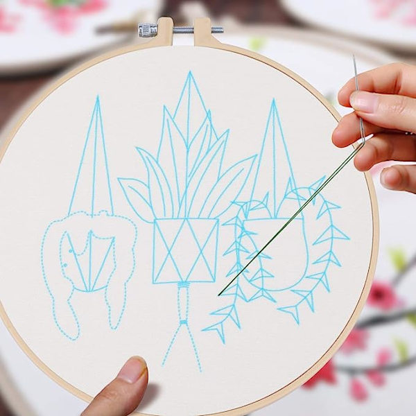 Broderi Starter Kit, DIY Korssting Broderi Starter Kit