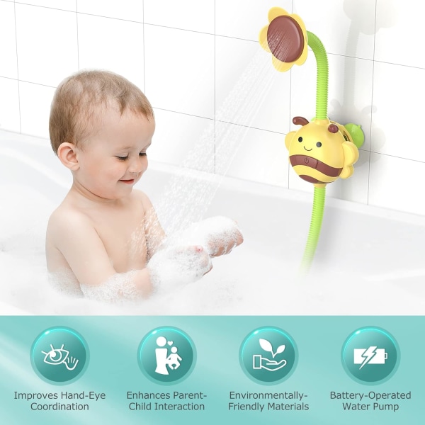 Badeleke, Honeybee Dusjleke for Baby Toddlers, Batteridrift