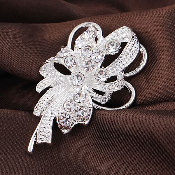 Muotikorut Rhinestone-merkki Naisten rintaneula Kristallit Rintaneula Fl