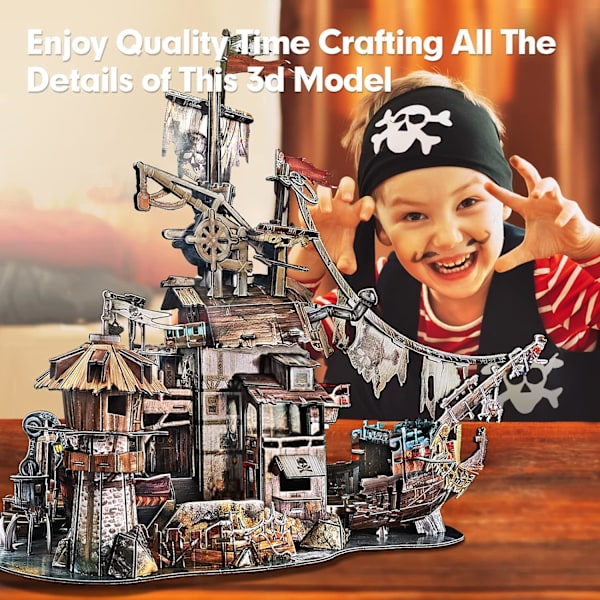 3D-puslespill for voksne Halloween-dekorasjoner Tattered Interior Mo