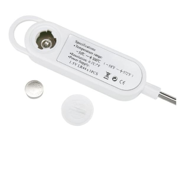 2-delt kjøkkentermometer, digitalt termometer med lang sonde