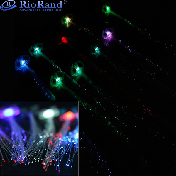 20 LED-hårklemmer, fiberoptiske hårklemmer til festartikler, ba
