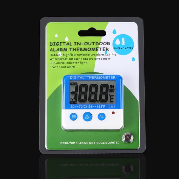 Årsskifte Mini Innendørs LCD-skjerm ABS Alarm Termometer, Stor El