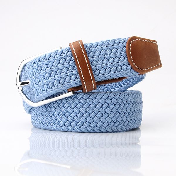 Moderne elastiske lærredsseler til mænd og kvinder, 20 farver light blue