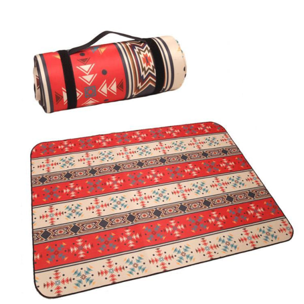 Pikniktepper, Boho Piknikmatte for Vanntett Foldbar, Sandsikker Overdimensjonert Utendørsmatte, for Fester, Camping, Park, Reise, Gressgaver, grå 200*200cm