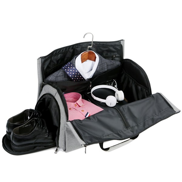 Konvertibel Garment Bag med Skulderrem, Carry-on Garment Duffel Bag til Mænd og Kvinder - 2 i 1 Hængende Kuffert Suit Travel Bags - Mørkeblå