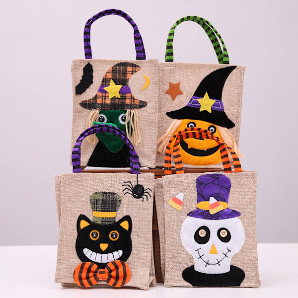 4 kpl Halloween-herkkupusseja, Halloween-koristeet 4 mallia Ei