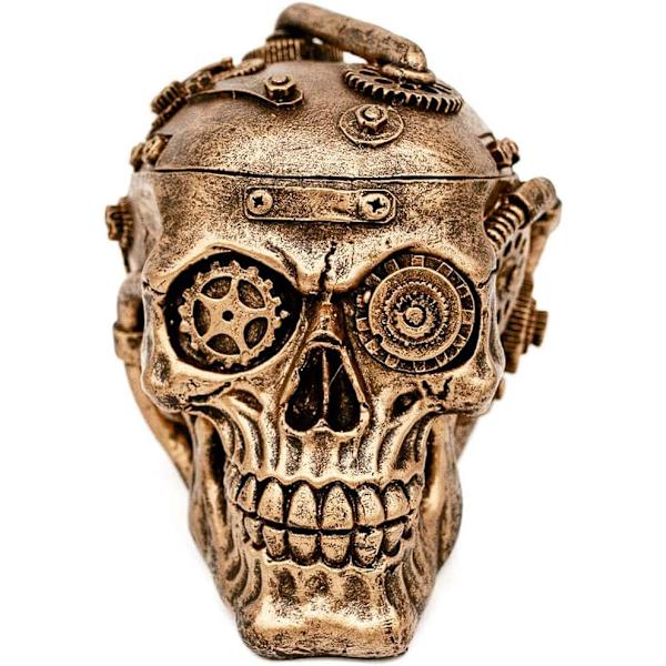 Halloween Steampunk Kranie Hjemmeindretning - Sci-Fi Menneskehoved Skeleto