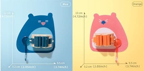2-pack väggmonterad mopp- och kvasthållare med 1 krok, ingen ånger