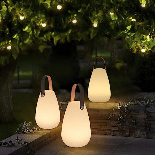 Ulkoilman LED-pöytälamppu kaukosäätimellä, lämmin valkoinen, 8 väriä