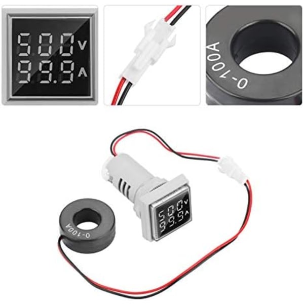 Voltmeter Ammeter LED Digital Spændingstester Strømsensor Sq