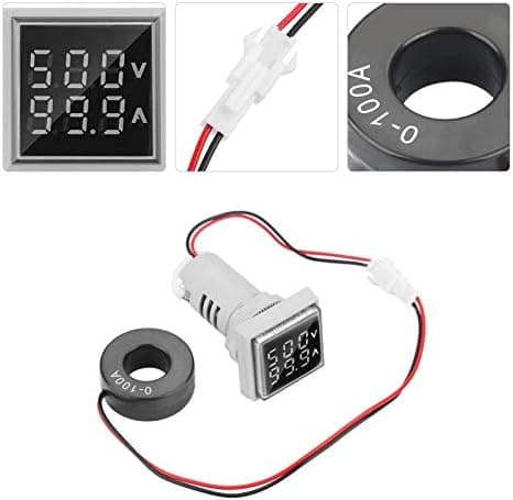 Voltmeter Ammeter LED Digital Spänningstestare Strömdetektor Sq