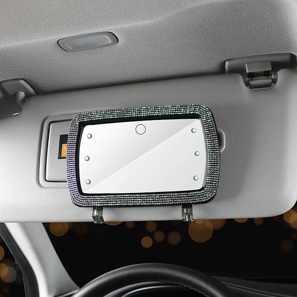 6 LED Bling aurinkolipan peili meikkipeili sisustus auto sisustus