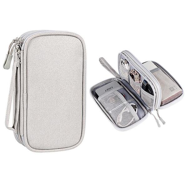 Elektronisk arrangør liten reisekabel arrangør veskepose Grey