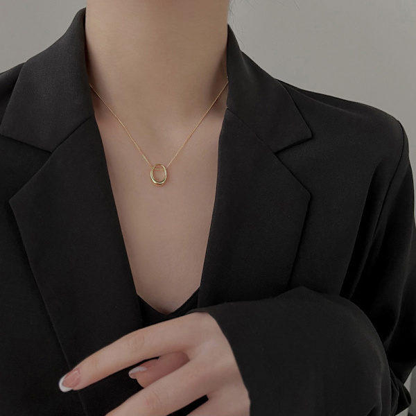 Fashion enkel vintage renässans halsband standard geometrisk c