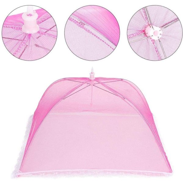 Foldbar mad cloche, 6 stk. fluesikker madcover insektsikker