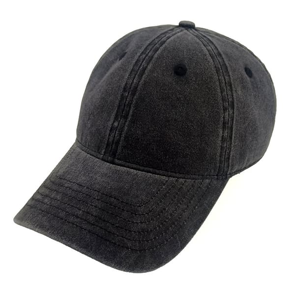 Justerbar vintage vasket bomullsbaseballcaps Black