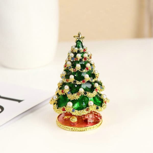 Julklapp i emalj för julgransdekoration