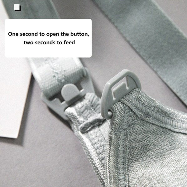 Maternity front open buckle plus size amningsbehå - Hudfärg S