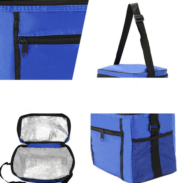 Isoleret taske, 1 stk. sort frokosttaske, køletaske køletaske måltid