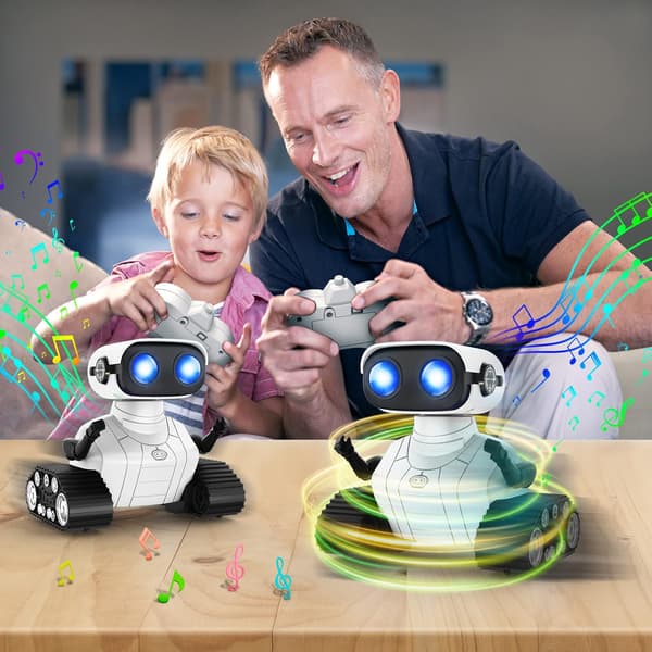 Robotleksaker, uppladdningsbara fjärrstyrda robotleksaker för barn, Emo rob