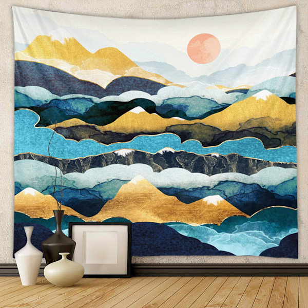 Solnedgångsskog Naturlandskap Gobeläng, heminredning (HC-M18) 130*150cm