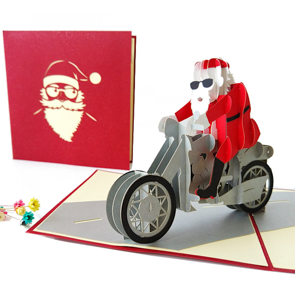 2 stk kreative julehilsenkort med musikk, 3D thr