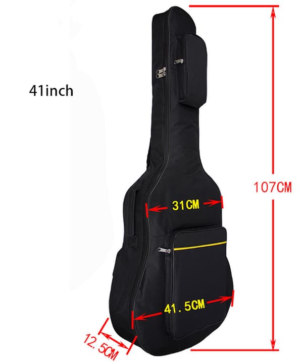 41 tum 600D Oxford tyg folk gitarr ryggsäck-blå