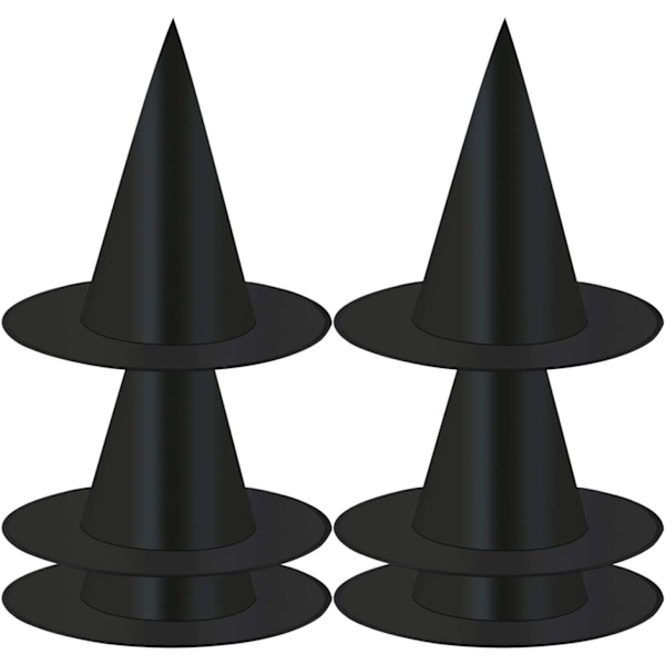 6 st Halloween svarta häxhattar Halloween festklänning häxa