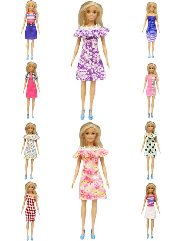 Kläder till Barbie, 10 st Barbie dockkläder