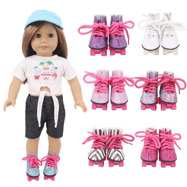 6 paria kenkiä, jotka sopivat 18 tuuman nukenkengille American doll a