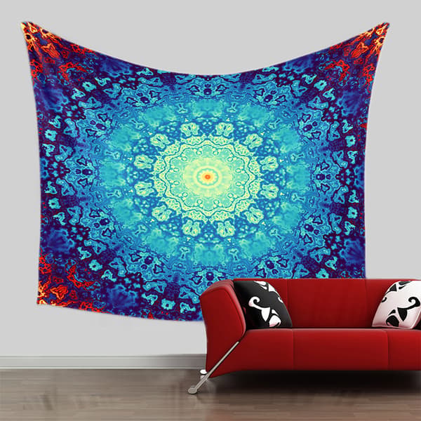 3D digitaltryck mandala serie gobeläng vardagsrum sovrum