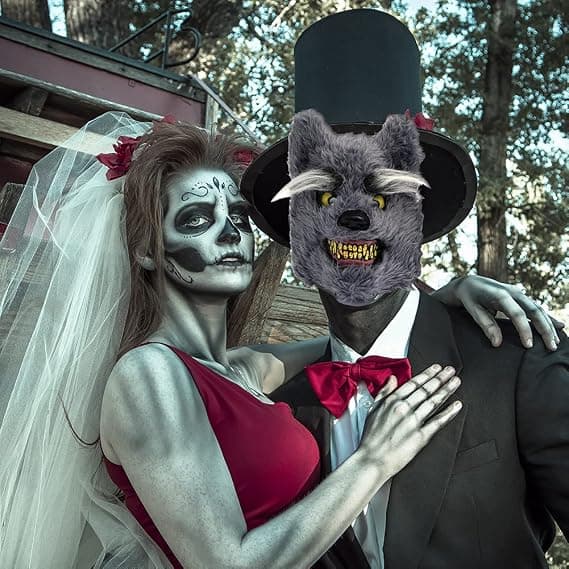 Glødende ulvemaske Masquerade Script Kills Halloween-festdyr