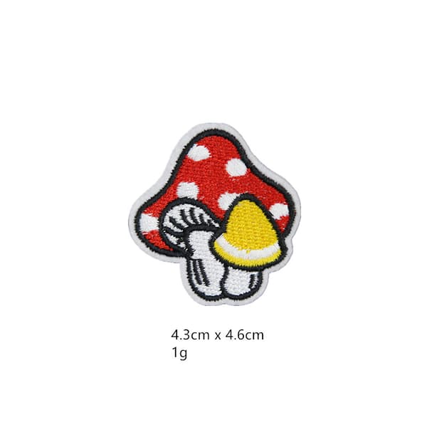 20 stykker tegneserie sopp broderi patch sopp Grant Embro