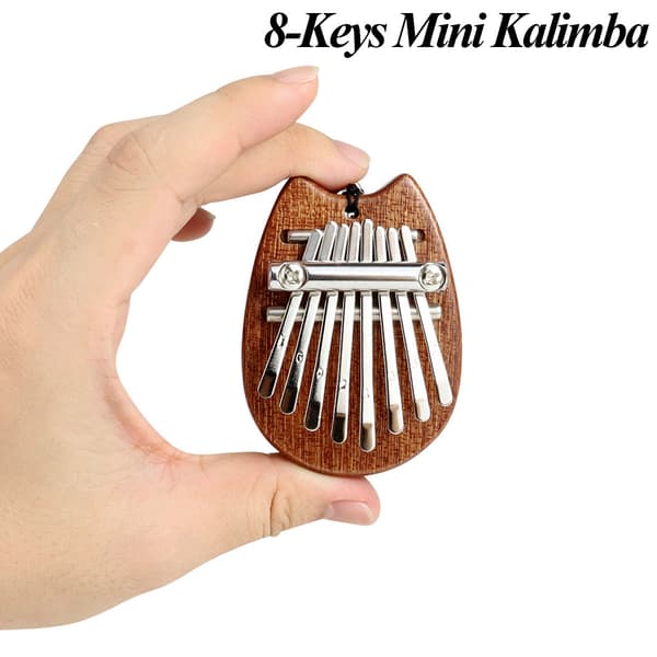 Korkealaatuinen mahonki 8-näppäiminen mini kalimba