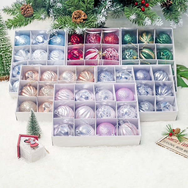 12 stycken julgranskulor krossäkra ornament julgran